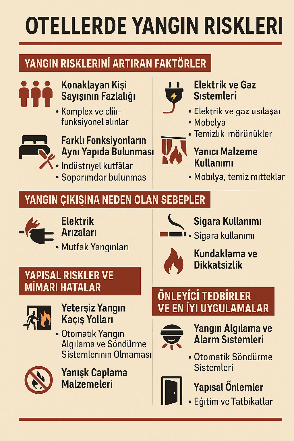 otellerde yangın riskleri