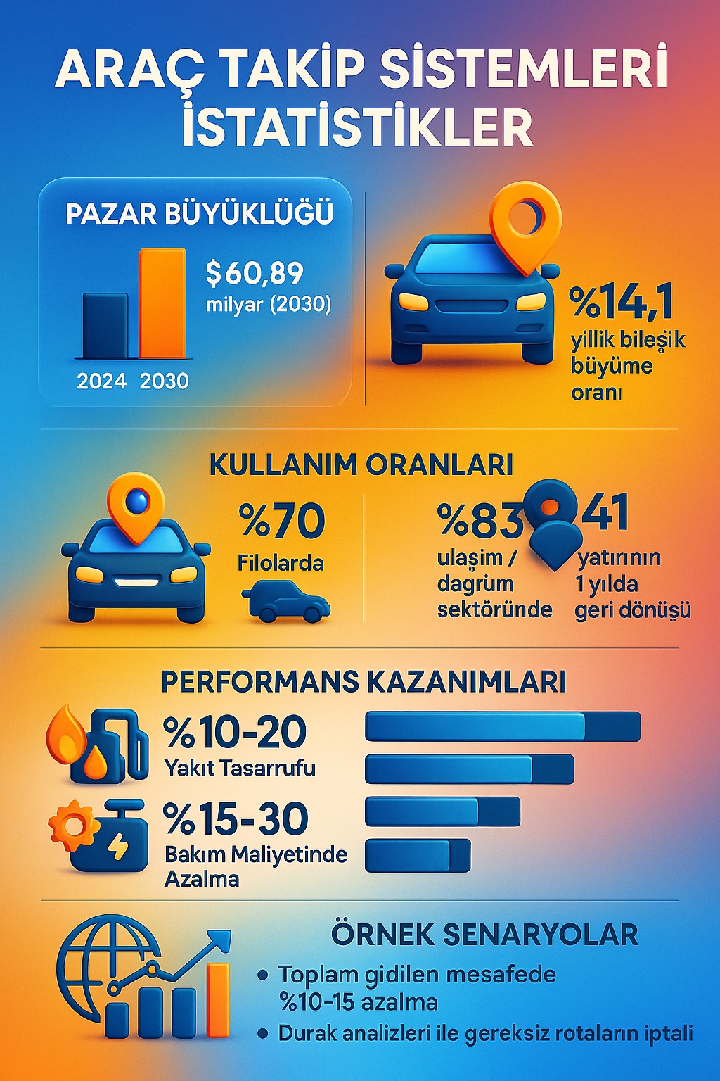 araç takip istatistikleri