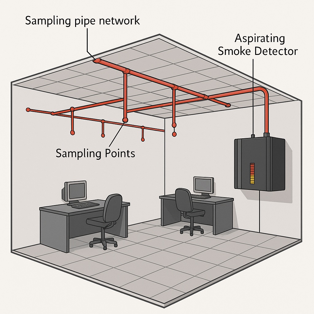 hassas hava örneklemeli yangın algılama
