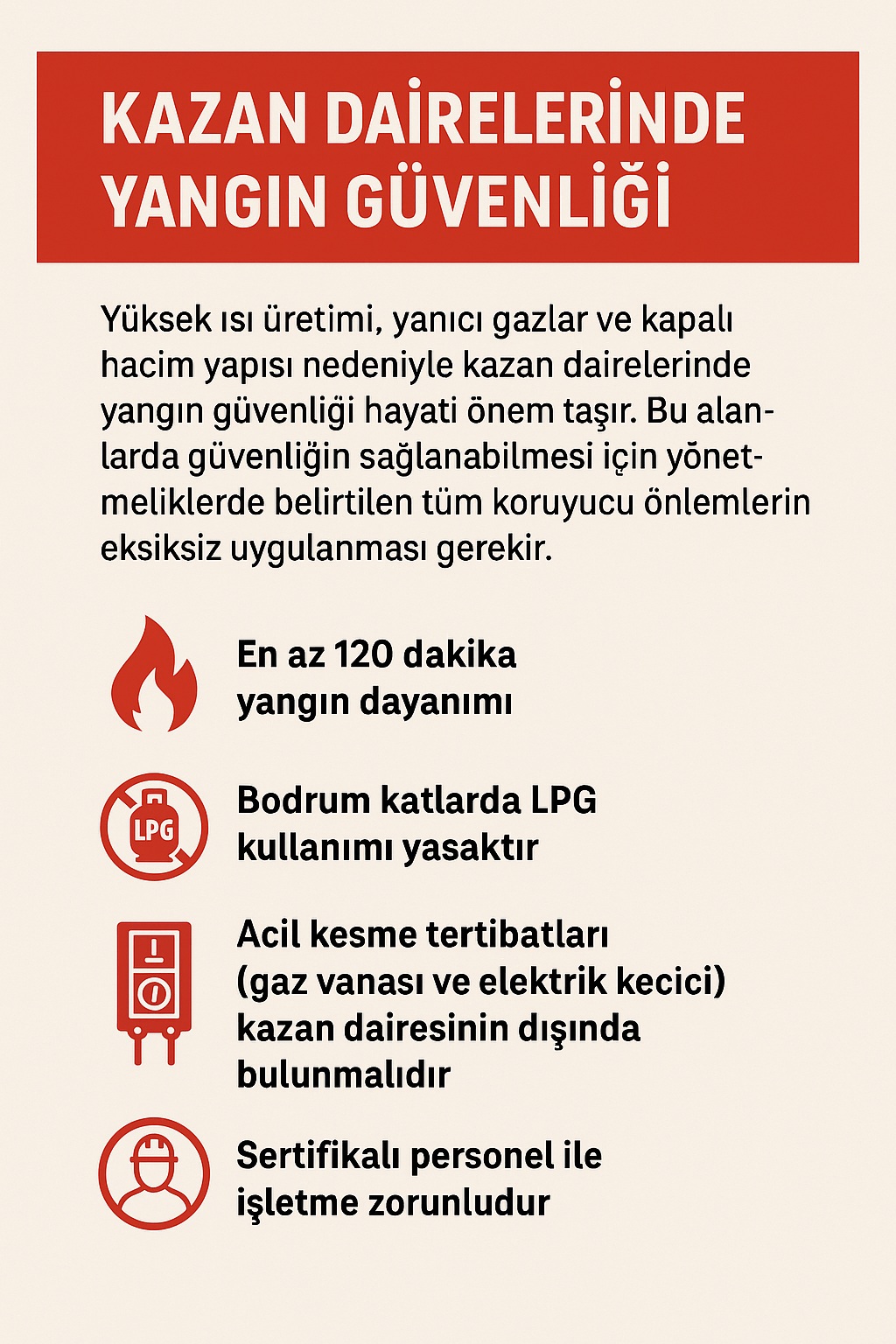 kazan dairesi yangın güvenliği