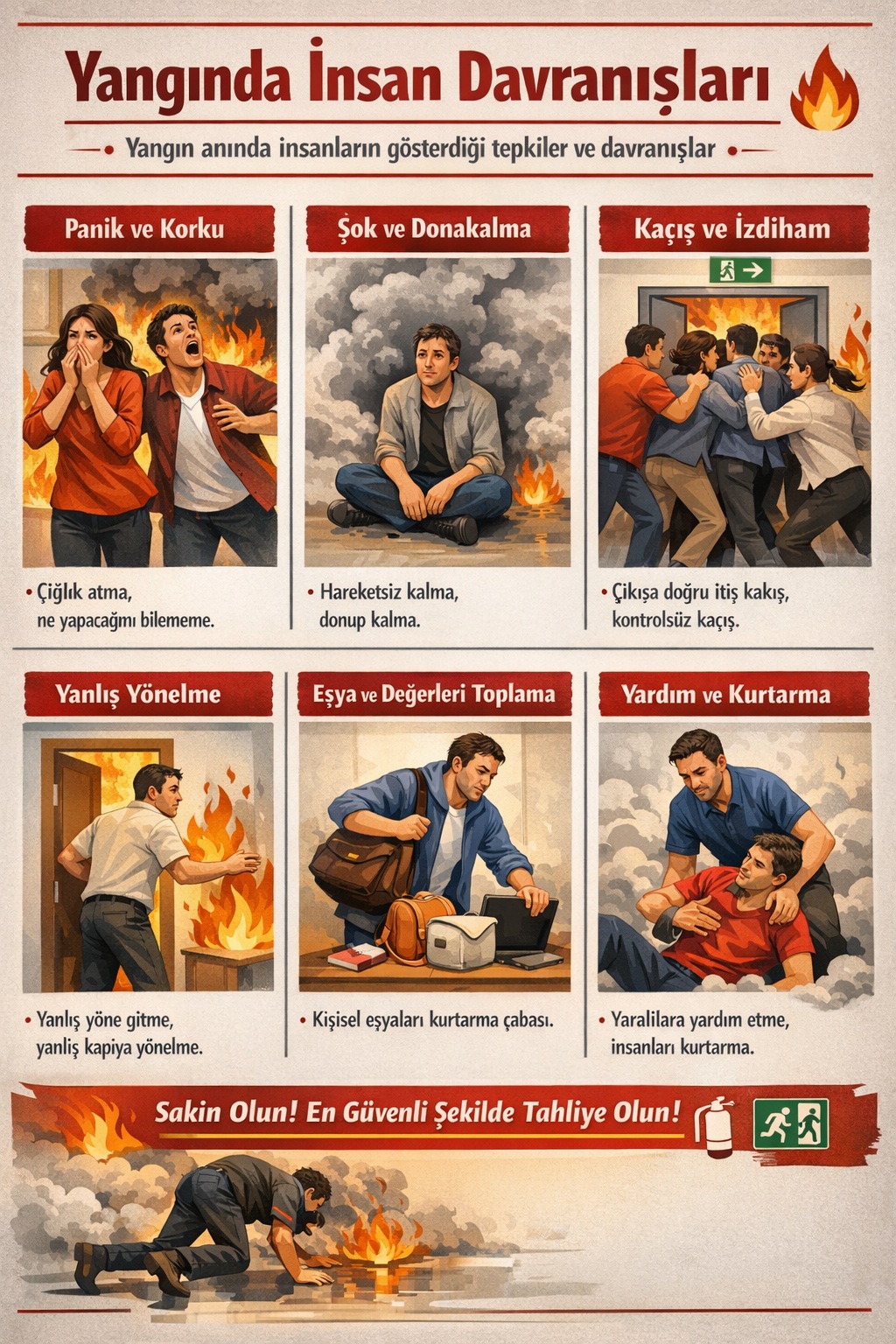 yangında insan davranışı