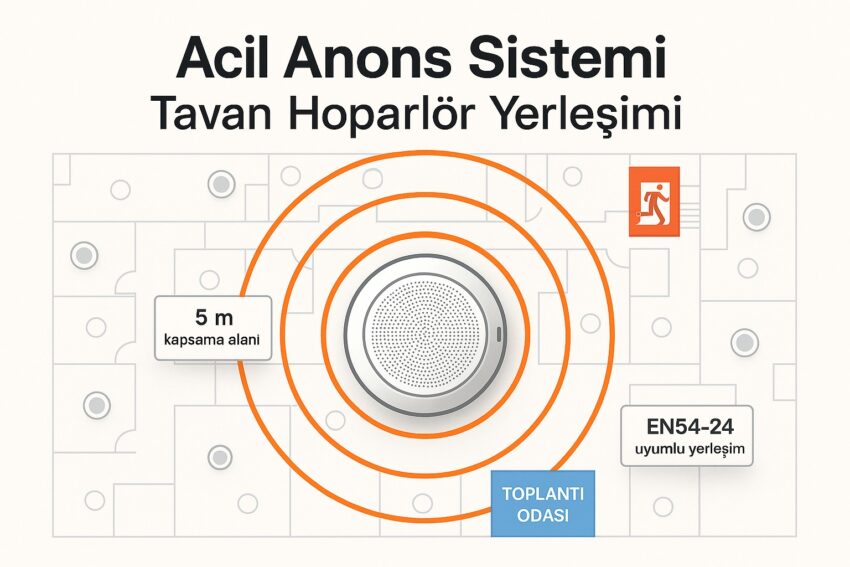 Acil Anons Sistemi Tavan Hoparlör Yerleşim Programı Rev2
