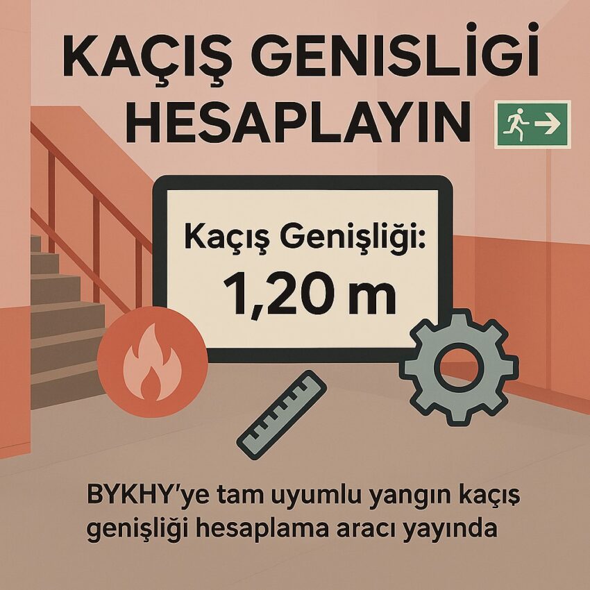 BYKHY Yangın Kaçış Genişlikleri Otomatik Hesaplama