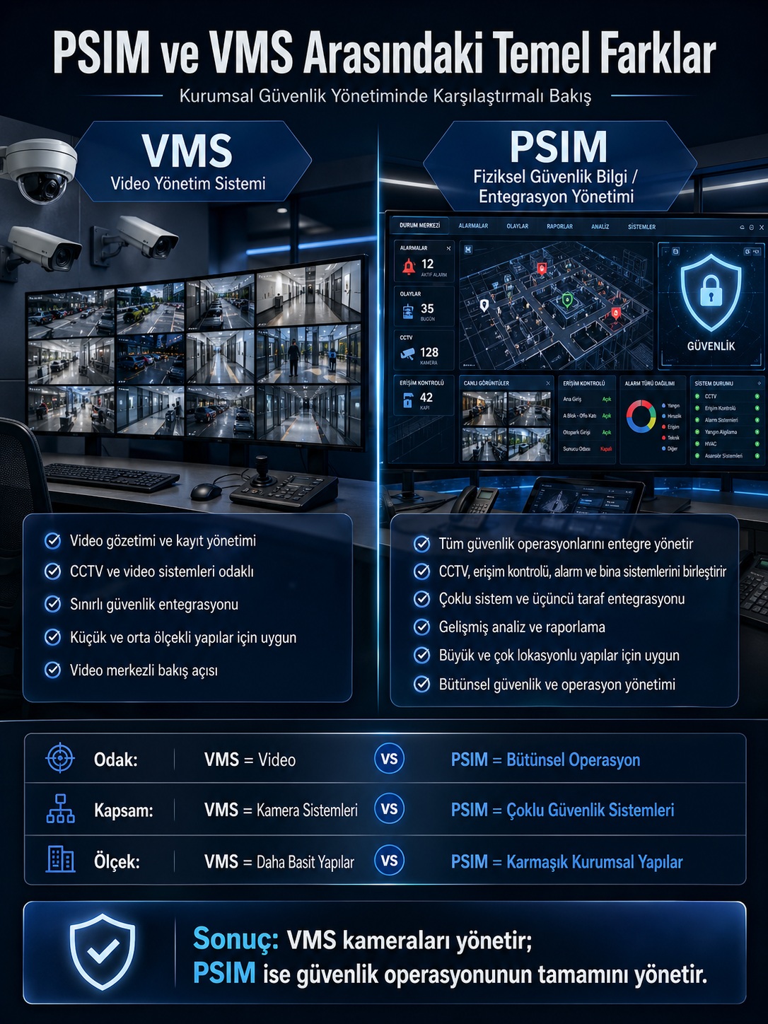 VMS ve PSIM Arasındaki Temel Farklar VMS ve PSIM Arasındaki Temel Farklar