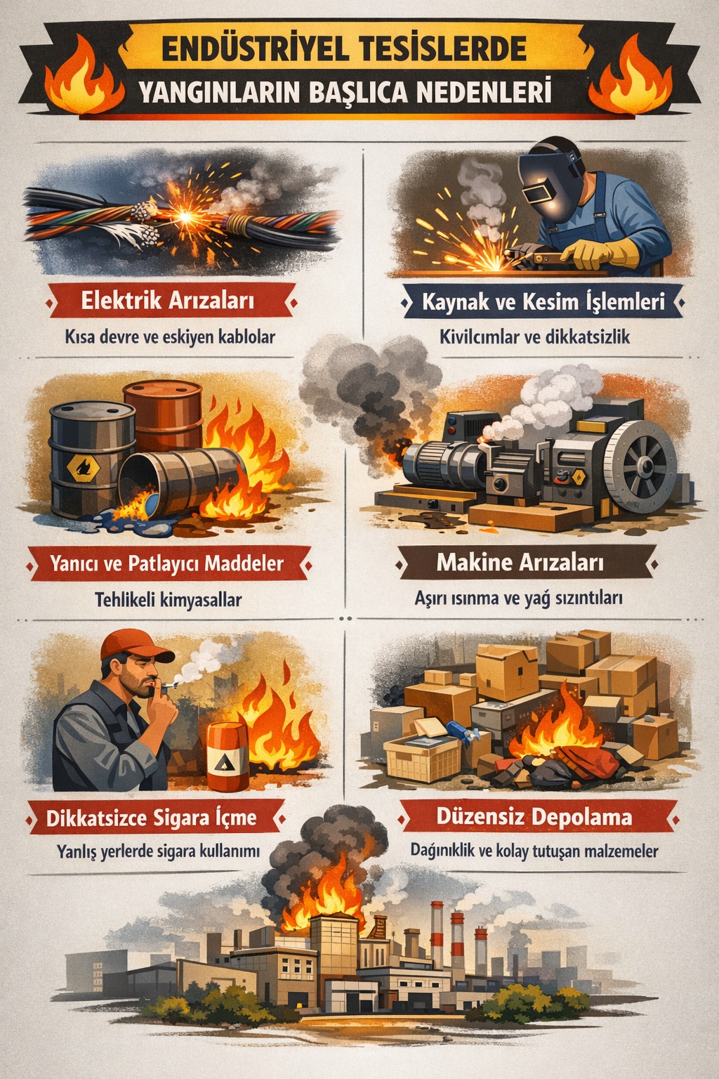 endüstriyel yangın nedenleri endüstriyel yangın nedenleri