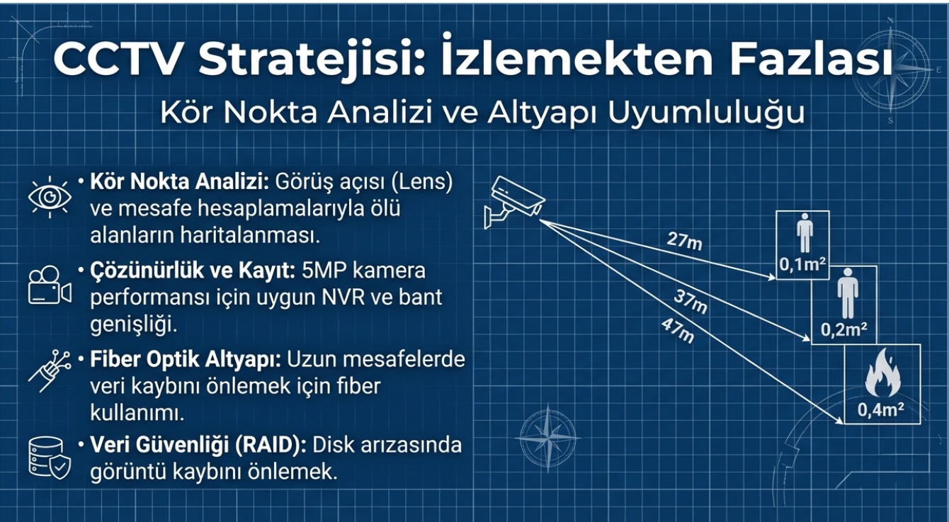 güvenlik kamera sistemi stratejik yerleşim